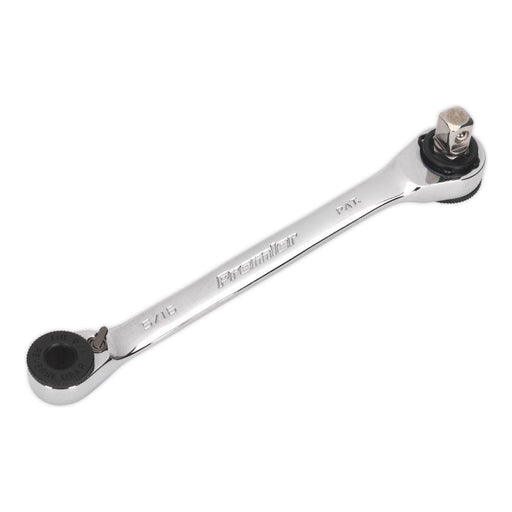 Sealey Ratchet Spanner 1/4"Hex x 5/16"Hex Drive with 1/4"Sq Drive Adaptor AK6967 Sealey - Town Tools 