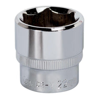 Sealey WallDrive Socket 22mm 3/8"Sq Drive Fully Polished SP3822