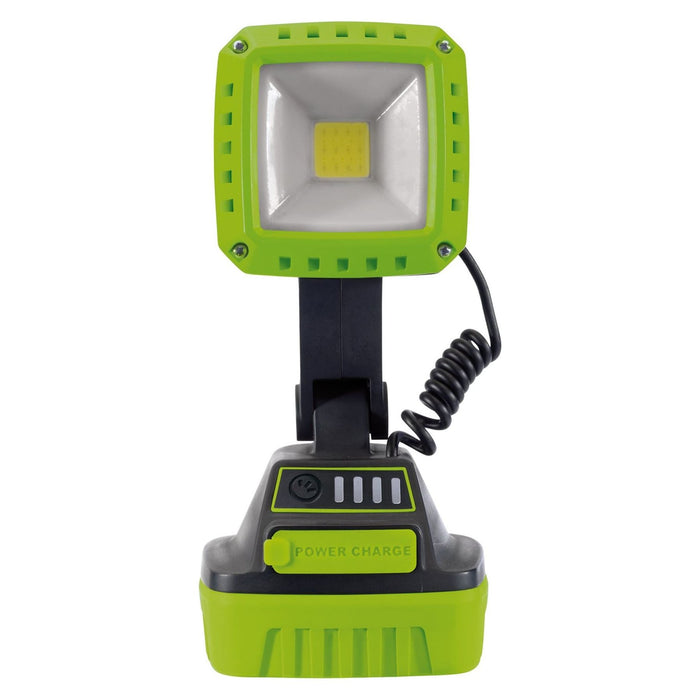 Draper COB LED Rechargeable Worklight, 10W, 1,000 Lumens, Green, 4 x 2.2Ah Batte Draper - Town Tools 