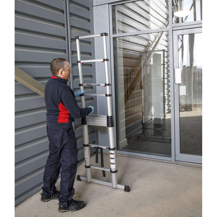 Sealey Telescopic Ladder 11-Tread Aluminium - BS EN 131 ATL11 Sealey - Town Tools 