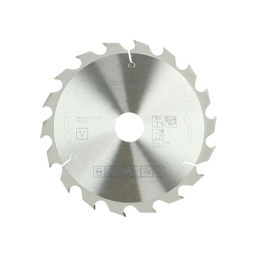 Hikoki Circular Saw Blade 185 x 30mm x 18T HiKOKI - Town Tools
