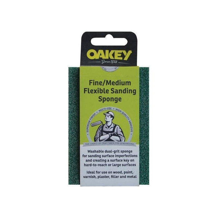Oakey Dual-Grit Flexible Sanding Sponge Fine/Coarse Oakey - Town Tools