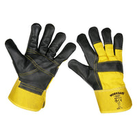 Sealey Rigger's Gloves Hide Palm Pair SSP13