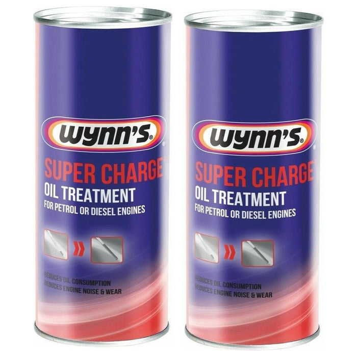2x Wynns Supercharge Oil Treatment Additive for Petrol & Diesel Engines 425ml