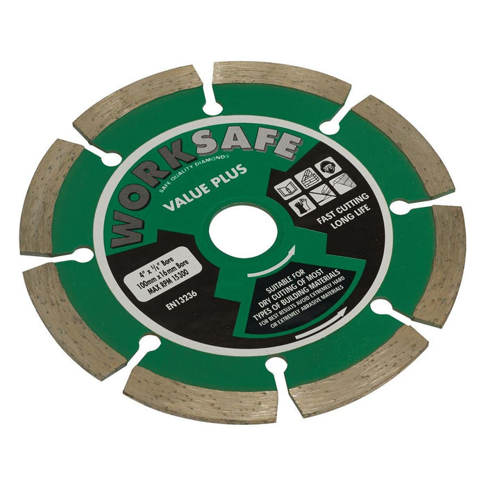 Sealey Value Plus Diamond Blade100 x16mm WDVP100