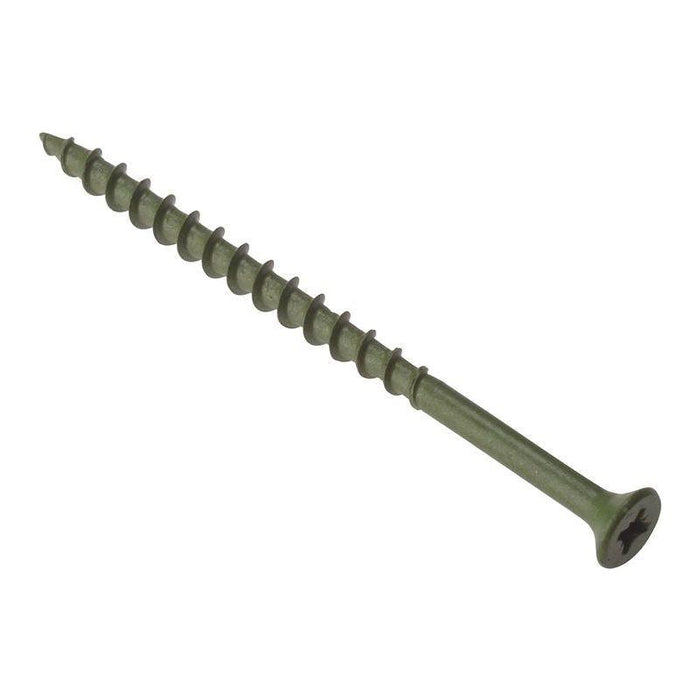 Forgefix Decking Screw Pozi Compatible ST Green Anti-Corrosion 4.5 x 55mm Tub 1000 ForgeFix - Town Tools