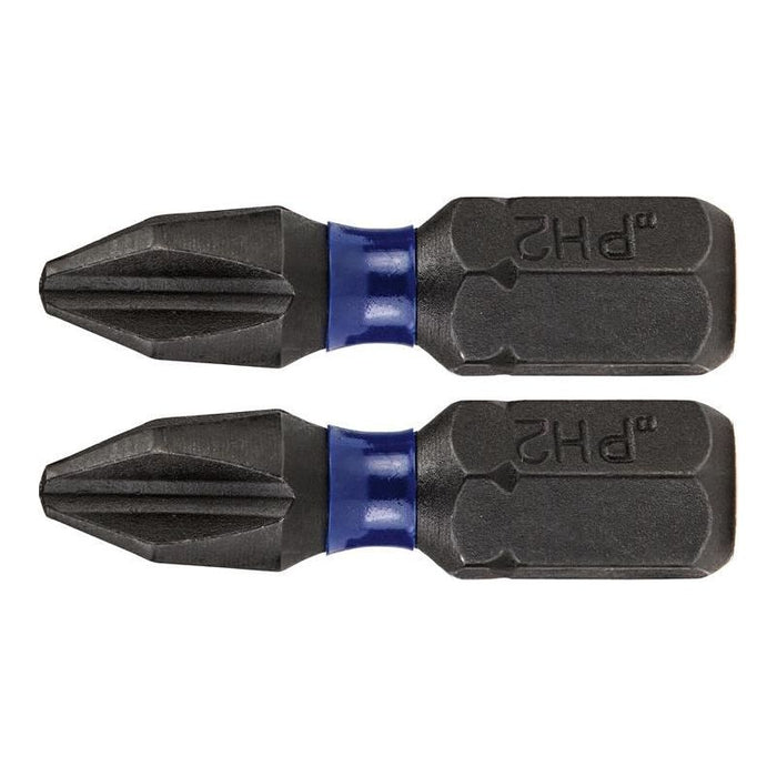 Irwin® Impact Pro Performance Screwdriver Bits PH2 25mm (Pack 2) IRWIN® - Town Tools