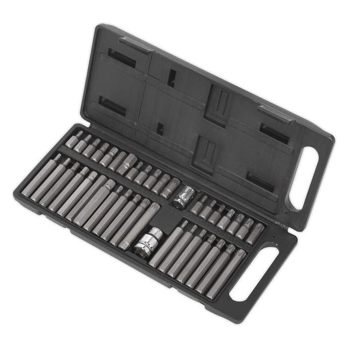 Sealey TRX-Star/Hex/Spline Bit Set 40pc 3/8" & 1/2"Sq Drive S0982 Siegen by Sealey - Town Tools 