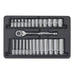 Sealey Ratchet Wrench & Socket Rail Set 27pc 1/4"Sq Drive AK66481 Sealey - Town Tools 