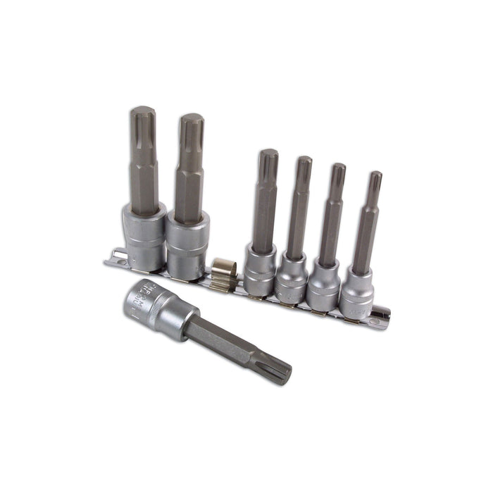 Laser Ribe Socket Bit Set 3/8"D, 1/2"D 7pc 2900 Laser - Town Tools 