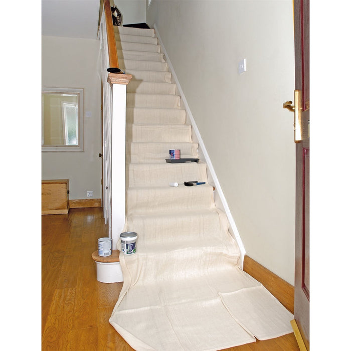 Draper Staircase Cotton Dust Sheet, 7.2 x 0.9m 30940 Draper - Town Tools 