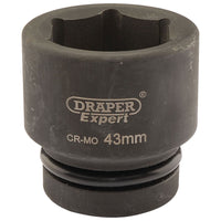 Draper Expert HI-TORQ 6 Point Impact Socket, 1" Sq. Dr., 43mm 05123