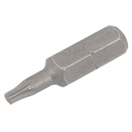 Draper 8.0mm 1/4" Hex Plain Slot Titanium Nitride Coated Insert Bit 25mm Long x Draper - Town Tools 