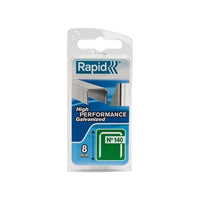 Rapid 140/8NB 8mm Galvanised Staples (Narrow Box 970)