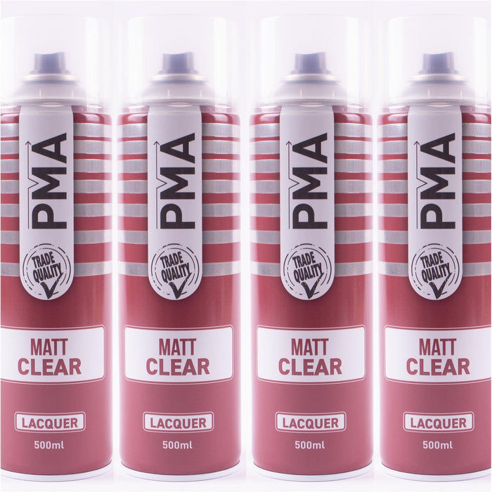 4x Autotek MATT Clear Laquer Spray Acrylic Top Coat 500ml Autotek - Town Tools 