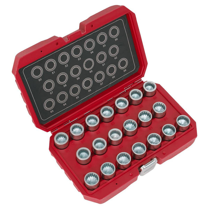 Sealey Locking Wheel Nut Key Set 20pc Porsche SX221 Sealey - Town Tools 