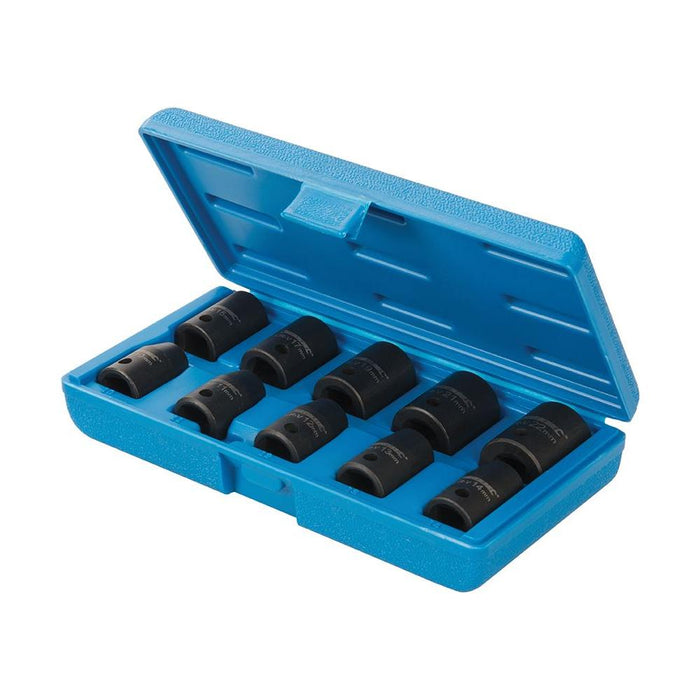 Silverline Impact Socket Set 1/2" Drive 6pt Metric 10pce 10 - 22mm Silverline - Town Tools 