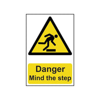 Scan Danger Mind The Step - PVC Sign 200 x 300mm
