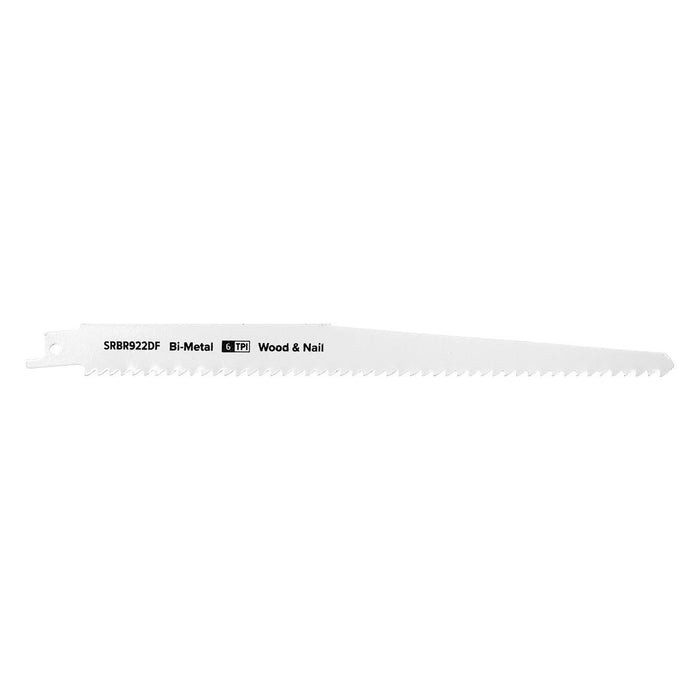 Sealey Reciprocating Saw Blade Wood & Nail 230mm 6tpi Pack of 5 SRBR922DF Sealey - Town Tools 