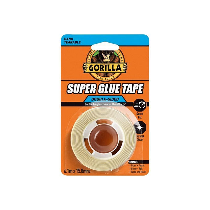 Gorilla Glue Gorilla Super Glue Tape 15.8mm x 6.1m Gorilla Glue - Town Tools