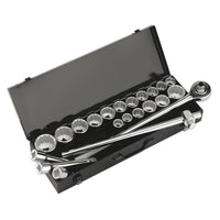 Sealey Premier Premier Socket Set 3/4"Sq Drive 12-point 22pc AK259/CRV