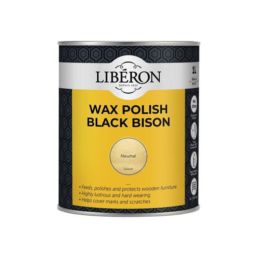 Liberon Black Bison Wax Paste Neutral 1kg Liberon - Town Tools