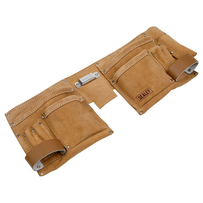 Sealey Double Pouch Leather Tool Belt STBL01 Sealey - Town Tools 