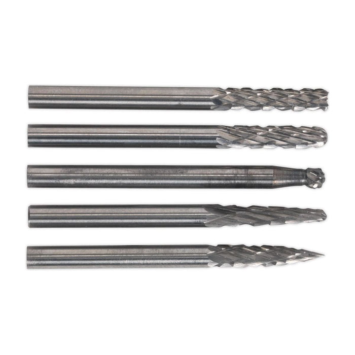 Sealey Micro Carbide Burr Set 5pc MCBSET01 Sealey - Town Tools 
