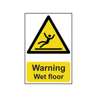Scan Warning Wet Floor - PVC Sign 200 x 300mm