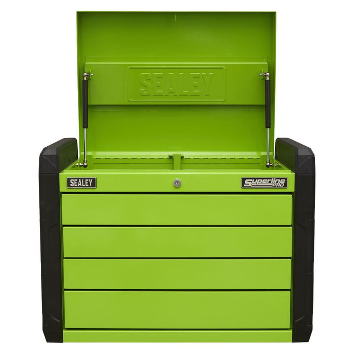 Superline Pro Superline PRO Push-to-Open Topchest 4 Drawer - Green APPD4G Superline Pro - Town Tools 