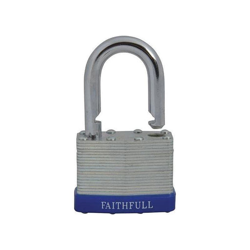 Faithfull Laminated Steel Padlock 50mm 3 Keys Faithfull - Town Tools