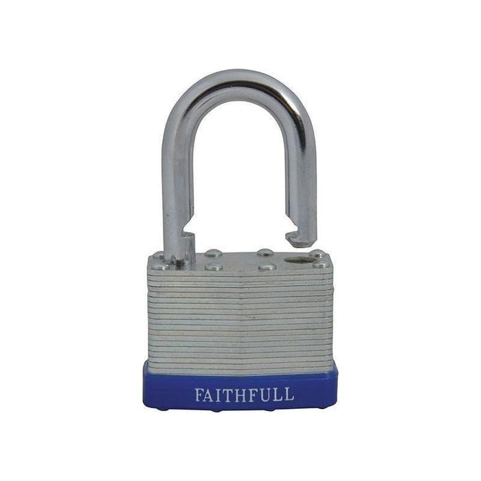 Faithfull Laminated Steel Padlock 50mm 3 Keys Faithfull - Town Tools