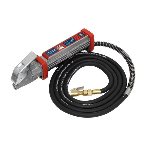 Sealey Tyre Inflator 2.7m Hose with Clip-On Connector SA372 Sealey - Town Tools 