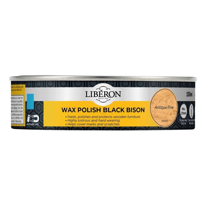 Liberon Black Bison Wax Paste Antique Pine 150ml Liberon - Town Tools