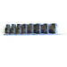 Teng Tools 3/8" Impact Socket Clip Rail Set ANSI 8 Pieces Teng Tools - Town Tools 