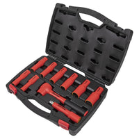 Sealey Insulated Socket Set 10pc 1/2"Sq Drive 6pt WallDrive VDE Approved AK7943