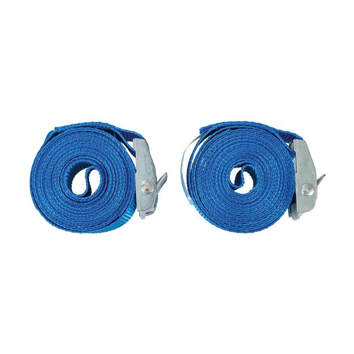 Silverline Cam Buckle Tie Down Strap 2.5m x 25mm 2pk 2.5m x 25mm Silverline - Town Tools 