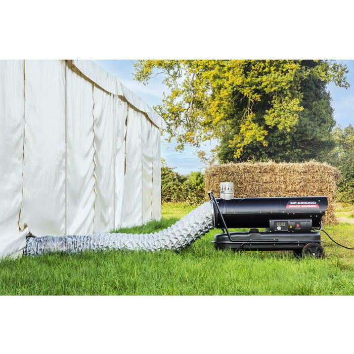 Sealey Space Warmer Indirect Kerosene/Diesel Heater 102,000Btu/hr with Wheels Sealey - Town Tools 