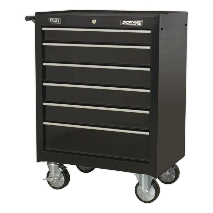 Sealey Rollcab 6 Drawer with Ball-Bearing Slides Black AP226B Sealey - Town Tools 