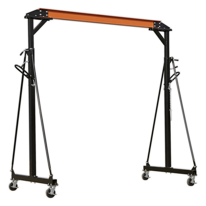 Sealey Portable Lifting Gantry Crane Adjustable 1 Tonne & Hoist Combo SG1000KIT Sealey - Town Tools 