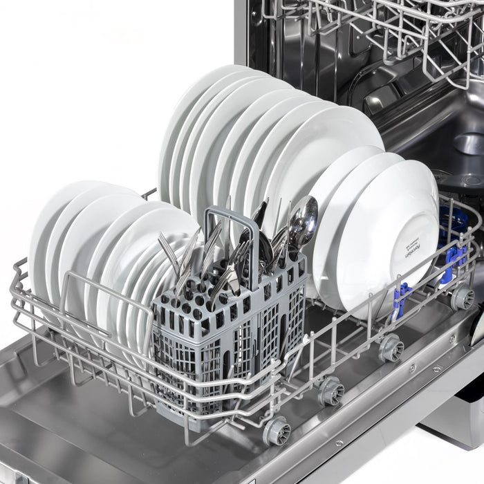 Baridi Slimline Freestanding Dishwasher 45cm Wide 10 Place Settings - Silver