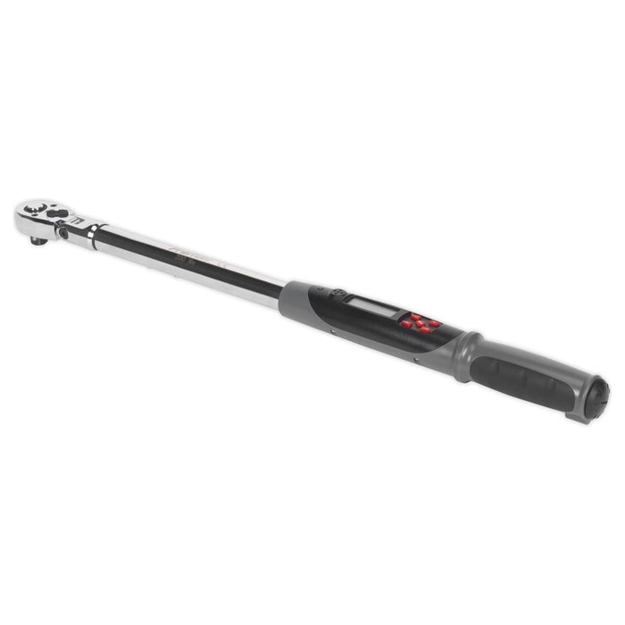 Sealey Angle Torque Wrench Flexi-Head Digital 1/2"Sq Drive 20-200Nm(14.7-147.5lb Sealey - Town Tools 