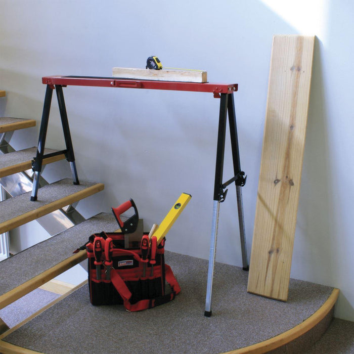Sealey Fold Down Trestle with Adjustable Legs - Pair FTAL12 Sealey - Town Tools 