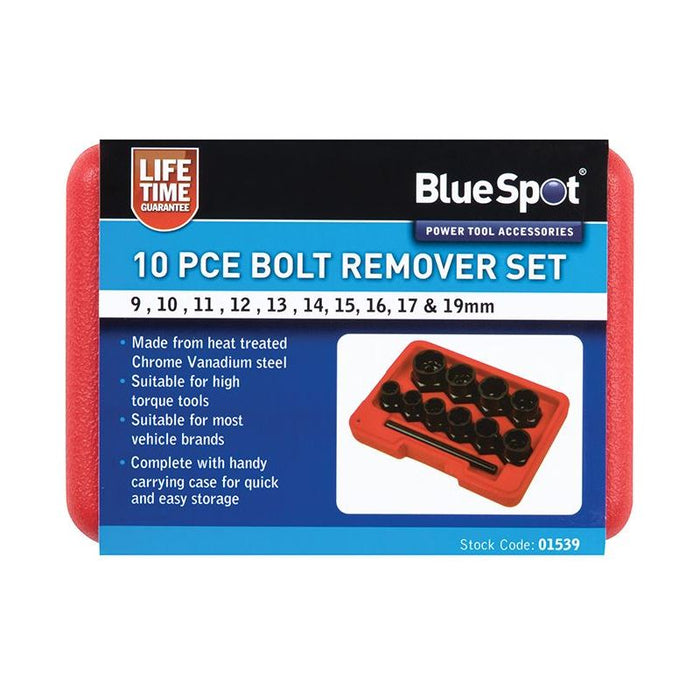 Bluespot Tools Bolt Remover Set 9-19mm 10 Piece BlueSpot Tools - Town Tools