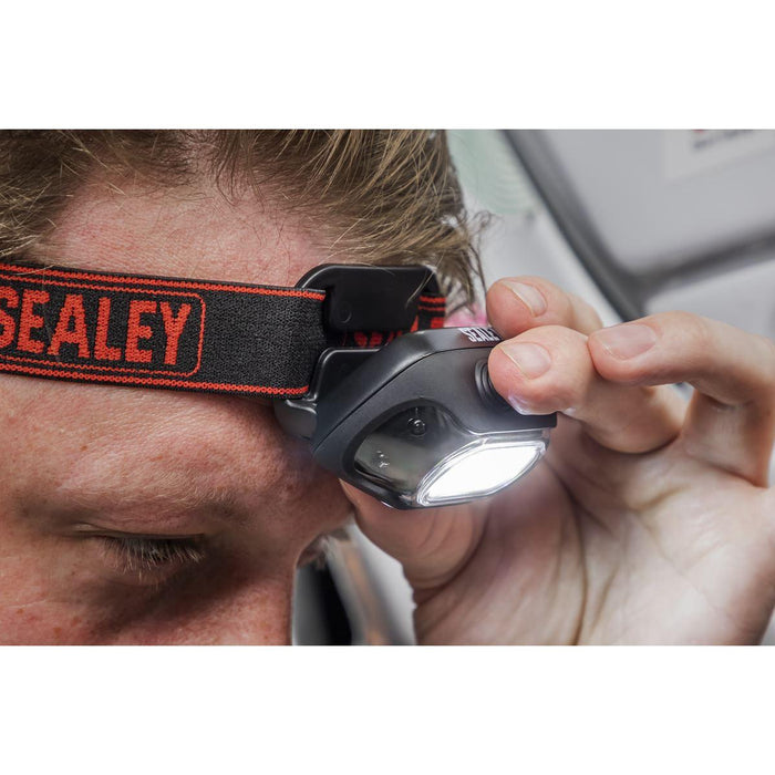 Sealey Rechargeable Head Torch with Auto-Sensor 8W COB LED HT08R Sealey - Town Tools 