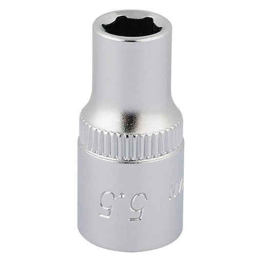 Draper Elora Hexagon Socket, 1/4" Sq. Dr., 5.5mm 11094 Draper - Town Tools 