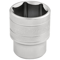 Draper 6 Point Metric Socket, 1/2" Sq. Dr., 27mm 16618
