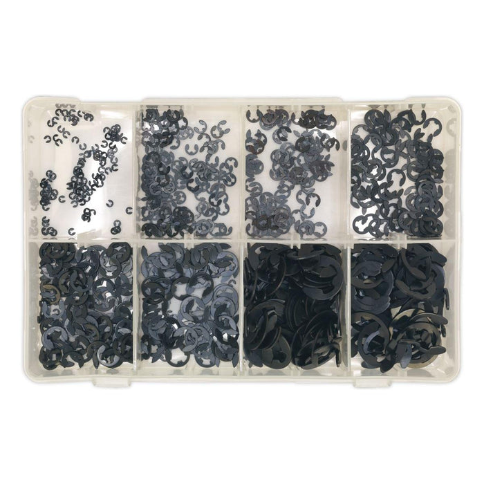 Sealey E-Clip Retainer Assortment 800pc Metric AB012ER Sealey - Town Tools 