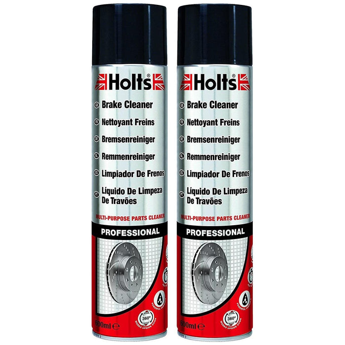 2x Holts Professional Brake & Clutch Cleaner Spray Grime Degreaser Remover 600ml