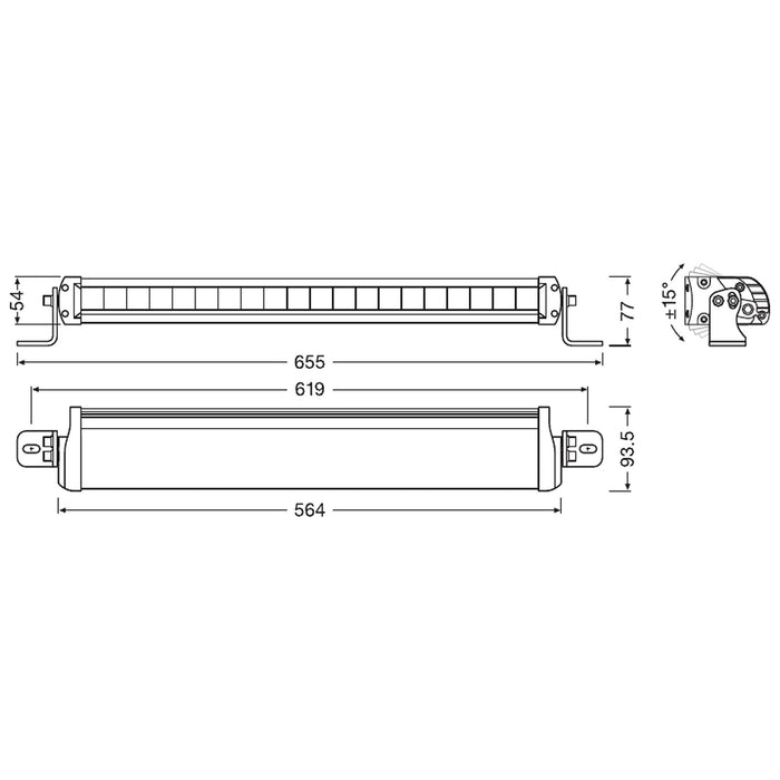 Osram LEDriving LIGHTBAR FX500-SP, LED driving lights for high beam, spot, 3500 Osram - Town Tools 